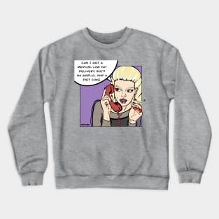 Hungry Vampire Babe Crewneck Sweatshirt